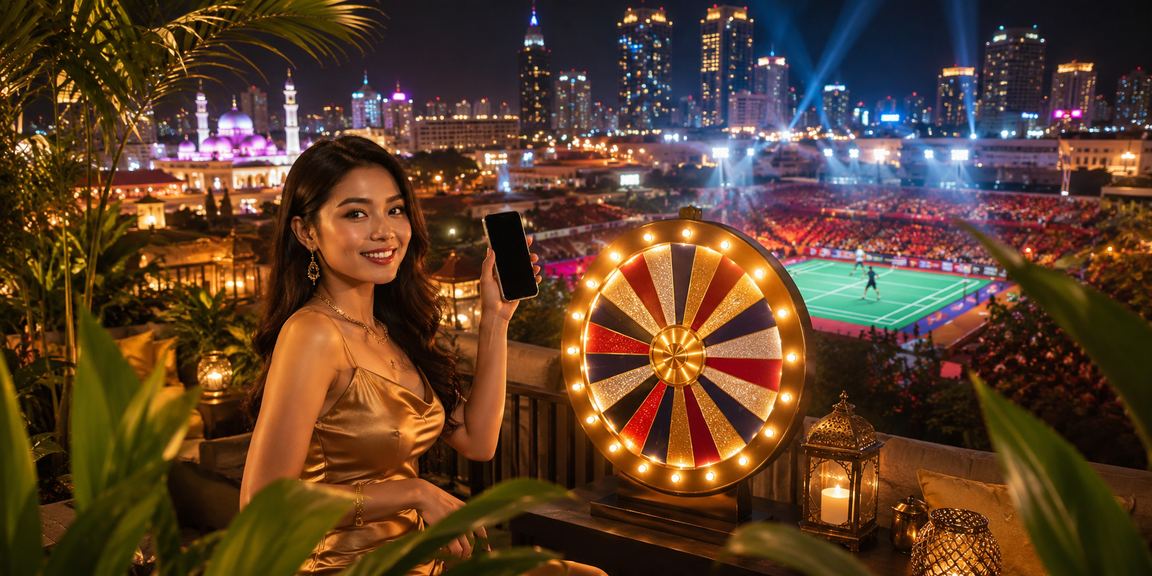 Meja roulette bergaya Malaysia di Selangor dengan cip pertaruhan tersusun rapi di atas roda